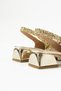 women's stylish ballet flats with stones-high heels-LNDA - 4