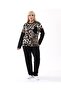 Women's Plus Size Two-Thread Fabric Seasonal Top Patterned Cross-Pocket Set - 3