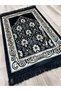 Velvet Glitter Woven Dowry Gift Prayer Rug Set with Prayer Beads