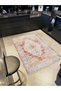 Alya Collection Antique Look Orange Beige Patterned Woven Base Modern Decorative Carpet Alya30