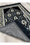 Velvet Glitter Woven Dowry Gift Prayer Rug Set with Prayer Beads - 5