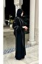 عباية الشاطئ المطرزة - أسود - 3