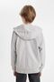 Boy's Basic Gray Hooded School Cardigan with Zipper Pockets T7468A624Au - 6