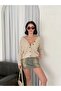 5 Button Long Sleeve Knit Patterned Cardigan - 2