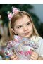 3D Sequin Glitter Mixed Figure Ornate Movable Crown Transparent Bow Satin Children's Crown