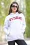 Women's Oversize Hooded Snow Melange Sweatshirt Three Thread Kangaroo Pocket Printed Hoodie - 25101