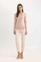 Sigaret Normal Waist Straight Leg Basic Satin Trousers J8743Az24Sm - 5