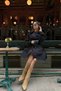 Batwing Sleeve Gabardine Fabric Long Lined Thick Loose Trench Coat with Belt - 6