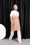 Women's Modest Self Patterned Side Slip Silvery Knitting Tunic - 3