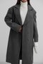Oversize Stamp Coat with Double Breasted Collar and Button Detail - New Season 24W09004
