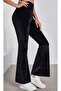 Spanish-Style Velvet Pants with Elastic Waist - 3