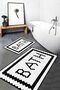 Digital Printed Water Absorbent Bath Mat with Text and Stripes, Double-Sided Bath Mat (40/60cm - 60X100Cm)
