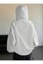 Unisex Basic Slim Fit Hooded Zipper Pocket Sweatshirt Baby Blue Baby Blue - 2