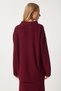 Women's Burgundy Polo Neck Knit Cardigan Skirt Set PF00090 - 7