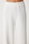 Women's Ecru Wide Leg Raised Thick Sweatpants Ow00052 - 4
