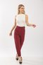 High Waist Tongue Detailed Pleated Carrot Trousers - 5