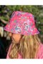 Stylish Fashion Girl Children's Disney Mermaid Patterned Bucket Baguette Hat Pink