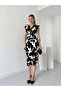 Milka Double Breasted Collar Draped Dress - Slit Detail 4303 - 4