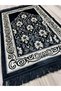 Velvet Glitter Woven Dowry Gift Prayer Rug Set with Prayer Beads - 6