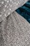 Petrol Color Oyster Blanket Single Duvet Cover Set - 3