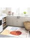 Alya Collection Soft Orange Blue Yellow Detailed Abstract Shaped Woven Base Decorative Carpet Alya36 - 5