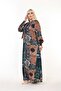 Standard Plus Size Tie Neck Loose Fit Viscose Combed Cotton Dress - 8