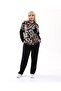 Women's Plus Size Two-Thread Fabric Seasonal Top Patterned Cross-Pocket Set