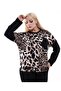 Women's Plus Size Two-Thread Fabric Seasonal Top Patterned Cross-Pocket Set - 4