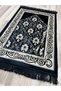 Velvet Glitter Woven Dowry Gift Prayer Rug Set with Prayer Beads - 3