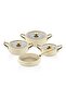 12001 - Allure - Pure Ceramic - 7 Pieces - Biogranit, Ceramic Pot, Set, Cream Body, Gold Detail - 4