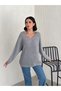 Women's V-Neck Thessaloniki Knit Oversize Sweater - 3