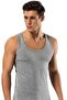 Men's 6-Piece Gray Color Lock Cotton Classic Combed Cotton Strap Tank Top Berrak / 1022 - 5
