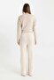 Relax Fit Knitwear Trousers Basic Flat Elastic Waist Wide Leg V0088Az24Au - 5