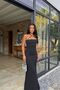 Black Heart Detail Long Dress ATE8065