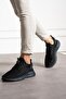 Black Unisex Washable Comfortable Breathable Odorless Knit Sneakers Sneakers 015 - 7