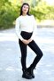 Women's Beige Corded Crop Knit Sweater Short Model Acrylic Fabric Ribbed - 3122 - 4
