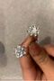 10Pcs Mini Crystal Stone Flower Design Hairpin Barrette Silver - Wedding Hair Accessory Bun Barrette - 4