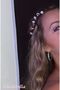 10Pcs Mini Crystal Stone Flower Design Hairpin Barrette Silver - Wedding Hair Accessory Bun Barrette - 3
