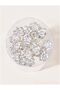 10Pcs Mini Crystal Stone Flower Design Hairpin Barrette Silver - Wedding Hair Accessory Bun Barrette - 6