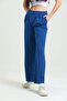 Women's Indigo Elastic Waist Palazzo Trousers - 3