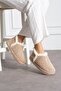 Brown Women's Slippers - Comfortable Winter Long Home Slippers, Gift Dowry Guest Sweat - 2