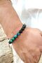Taurus Zodiac Sign Handcrafted Men's Natural Stone Bracelet 8 mm (Gift, Birthday, Special Day, Fathers)