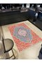Alya Collection Antique Look Red Blue Patterned Woven Base Modern Decorative Carpet Alya26