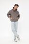 Unisex Oversize Sweatshirt Hoodie Eighty Five Printed Smoked – Hooded, Kangaroo Pocket, 3 Threads - 2