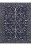 Alya Collection Antique Look Navy Blue Patterned Woven Base Modern Decorative Carpet Alya37 - 2