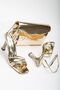 Women's Thin Piping Evening Shoes and Bag