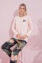 Salmon Multicolored Cotton Knitted Pajamas Set 24240166