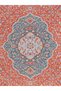 Alya Collection Antique Look Red Blue Patterned Woven Base Modern Decorative Carpet Alya26 - 2