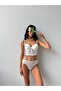 Supported Glittery Ecru Bustier Set (685t) - 5