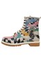 Women's Vegan Leather Multi-Colored Long Boots - Born to Be Awesome Design - 3